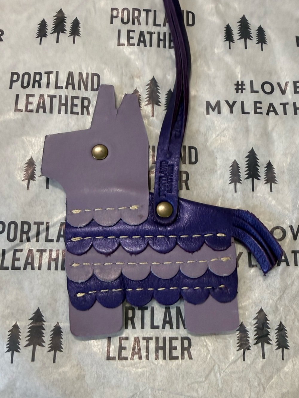 Portland Leather Goods Amethyst Piñata Bag Charm